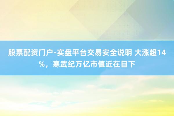 股票配资门户-实盘平台交易安全说明 大涨超14%，寒武纪万亿市值近在目下